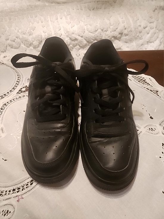 Nike Air Force Shoes - Nike Black Air Force 1, 6Y/ 7.5 W Low-Top Athletic Sneakers